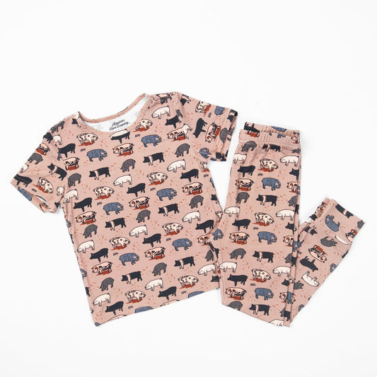Pig Toddler/Youth Bamboo Pajama Set