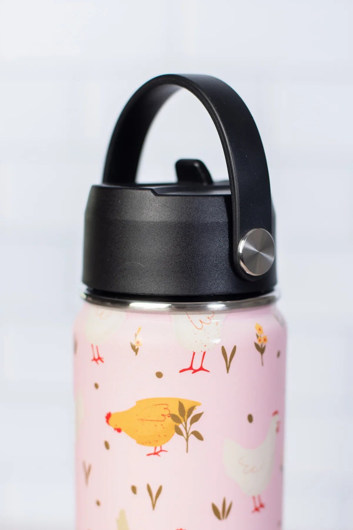 Pink Cottage Chicken 22oz Water Bottle