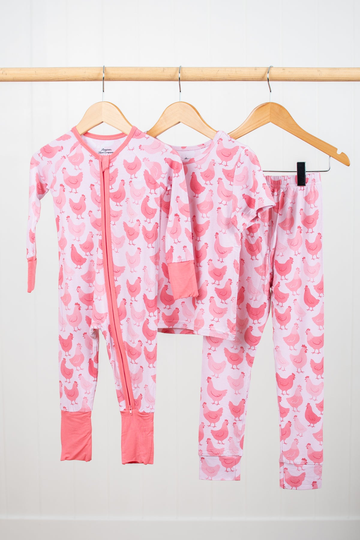 Pink Chicken Baby Bamboo Zippy