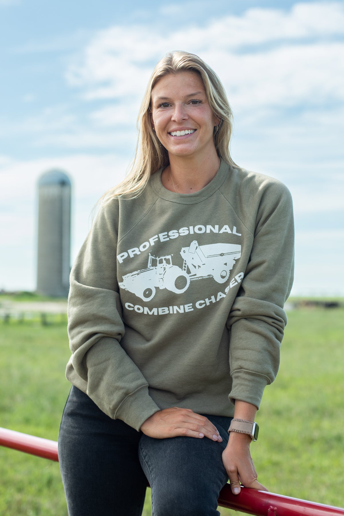 'Professional Combine Chaser' Crewneck