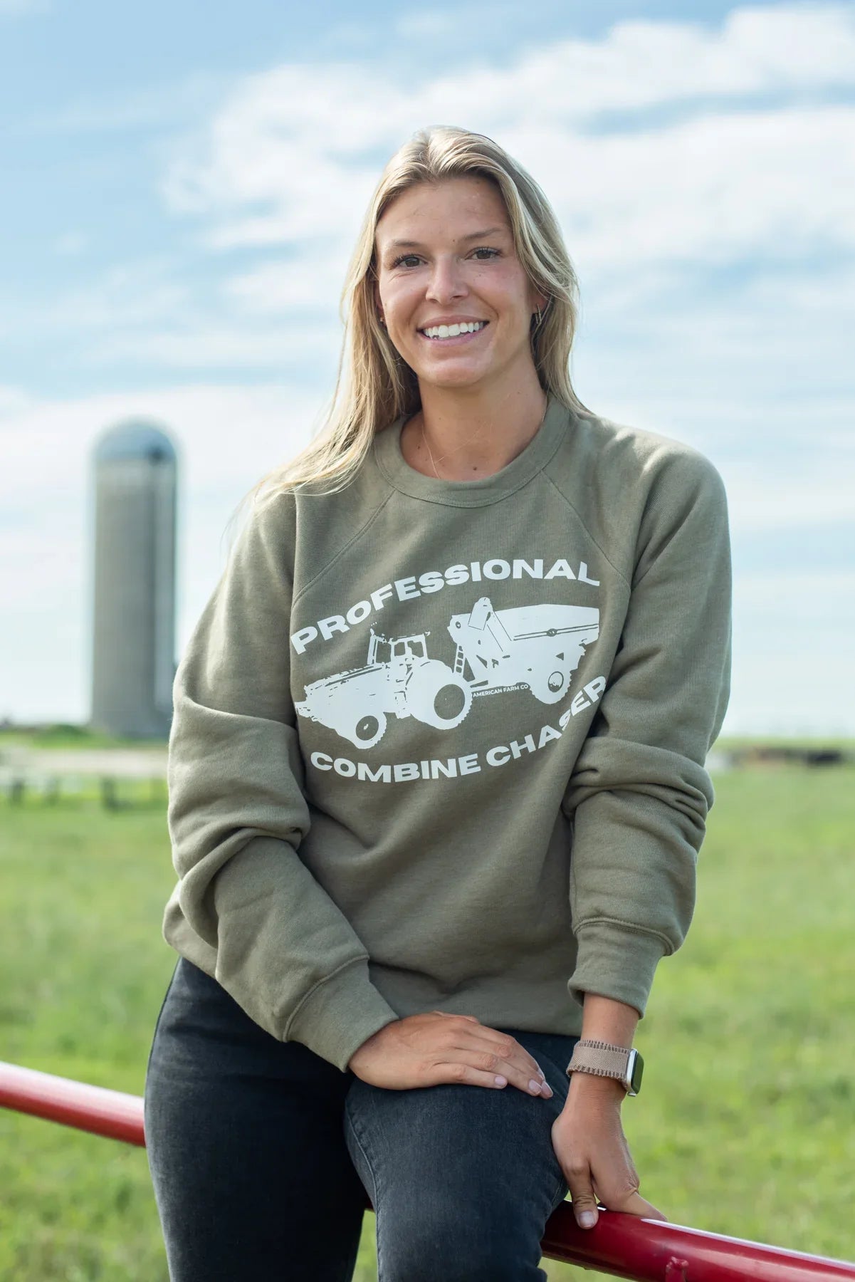 'Professional Combine Chaser' Crewneck