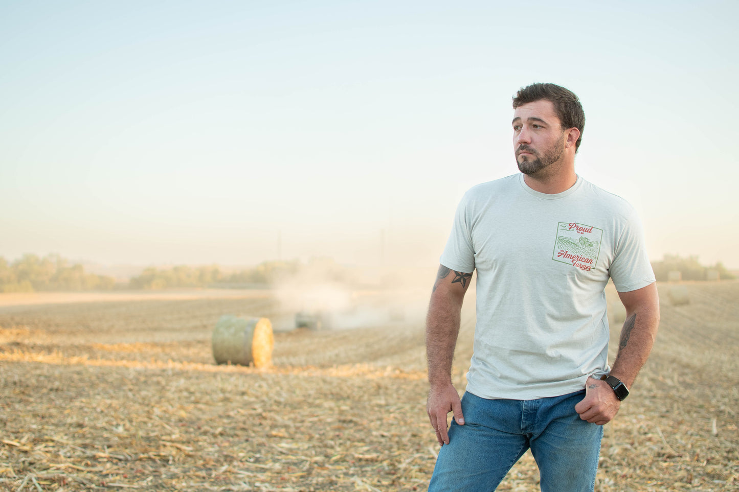 Proud American Farmer Stone Tee