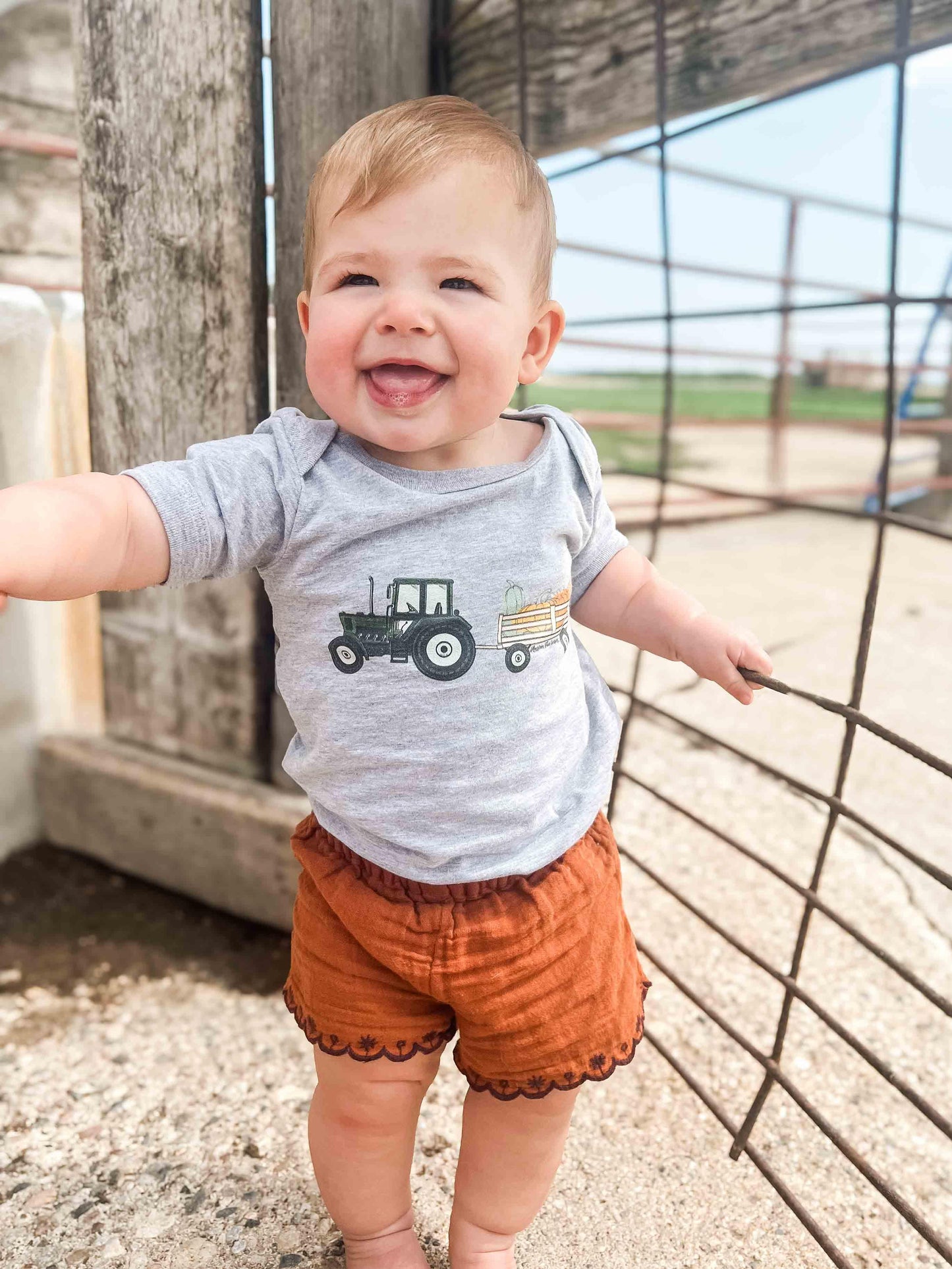 Pumpkin Hayrack Onesie - American Farm Company