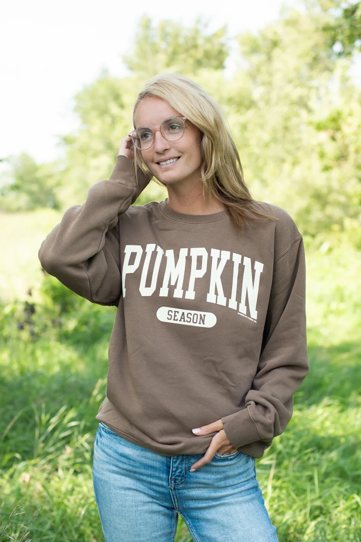'Pumpkin Season' Brown Crewneck