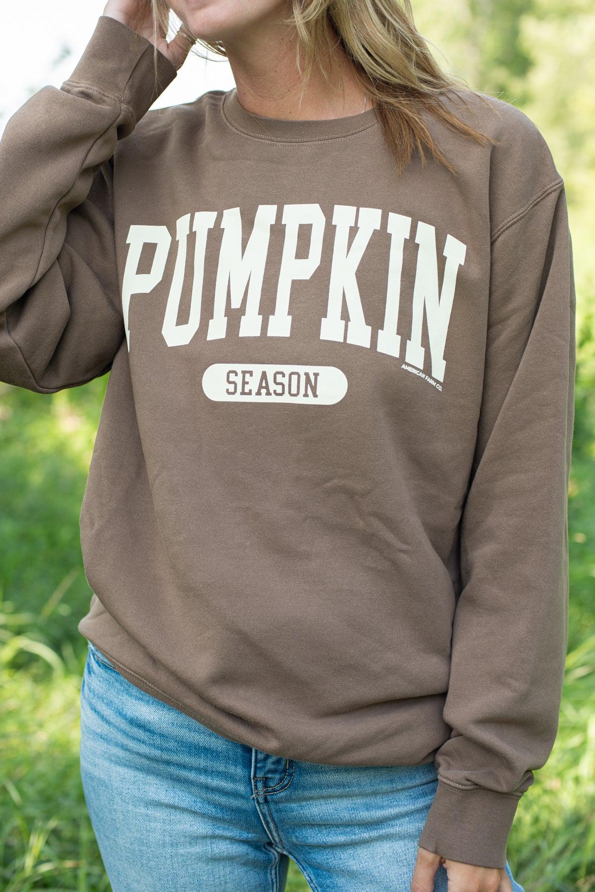 'Pumpkin Season' Brown Crewneck