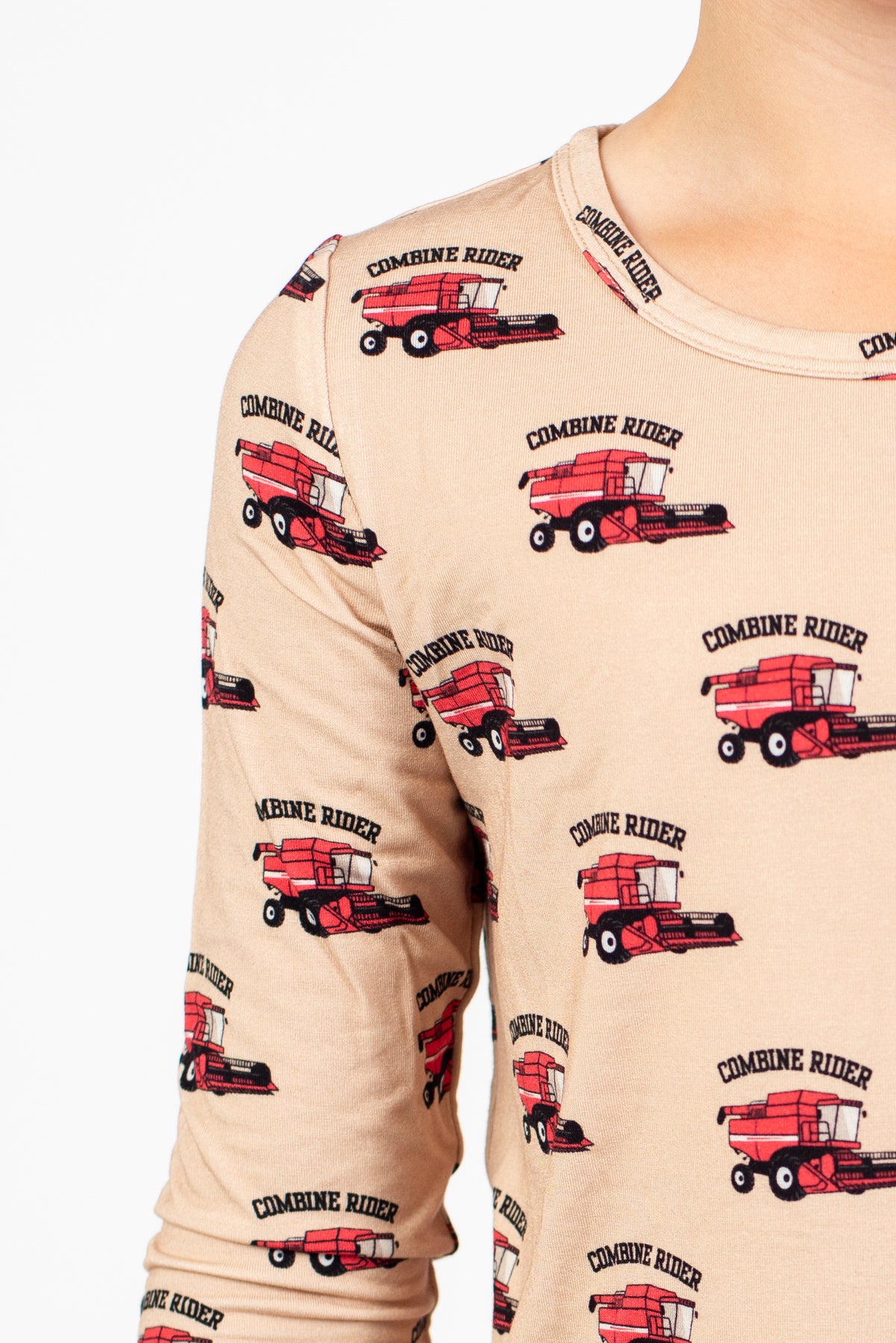 Red Combine Rider Toddler/Youth Bamboo Pajama Set