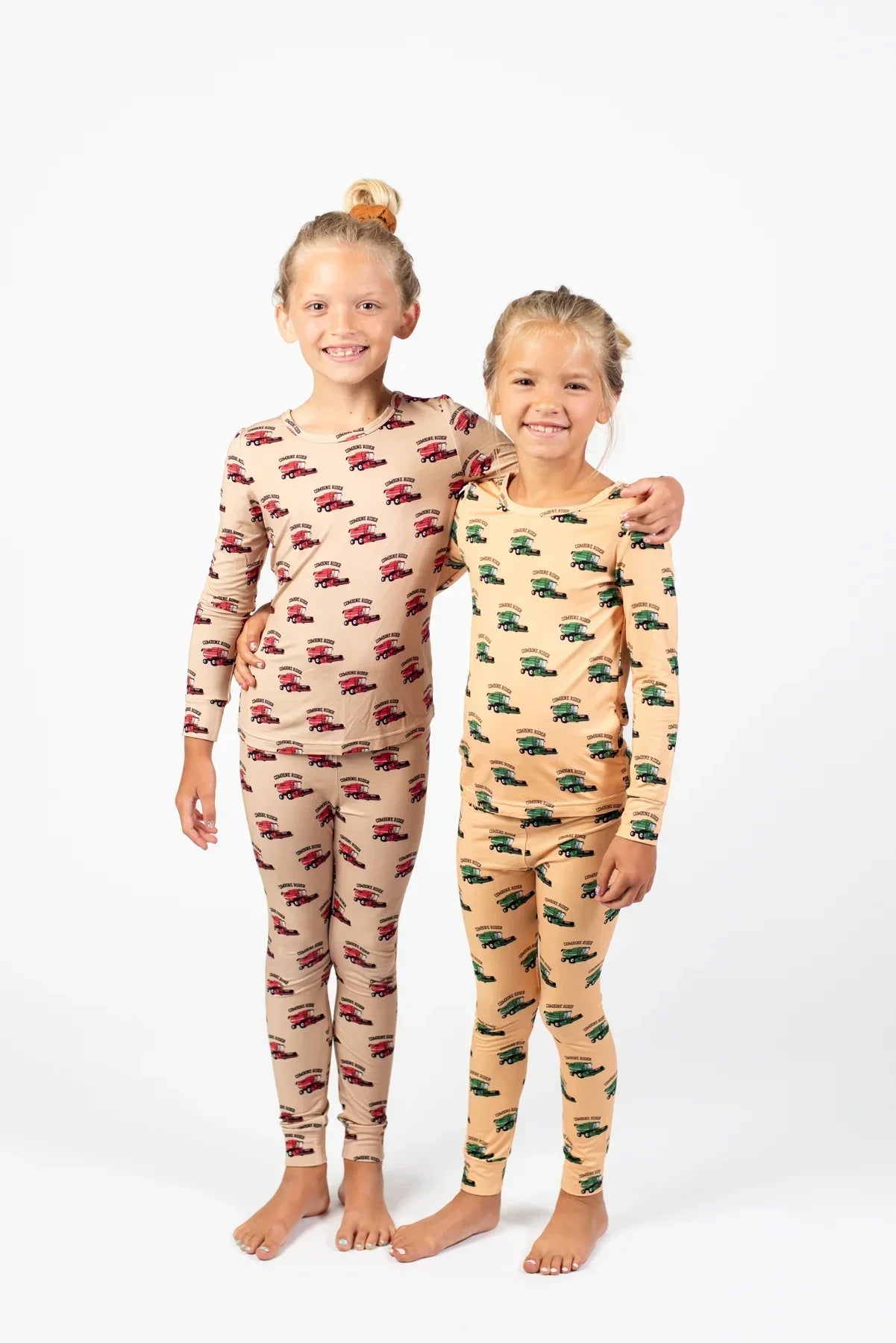 Red Combine Rider Toddler/Youth Bamboo Pajama Set