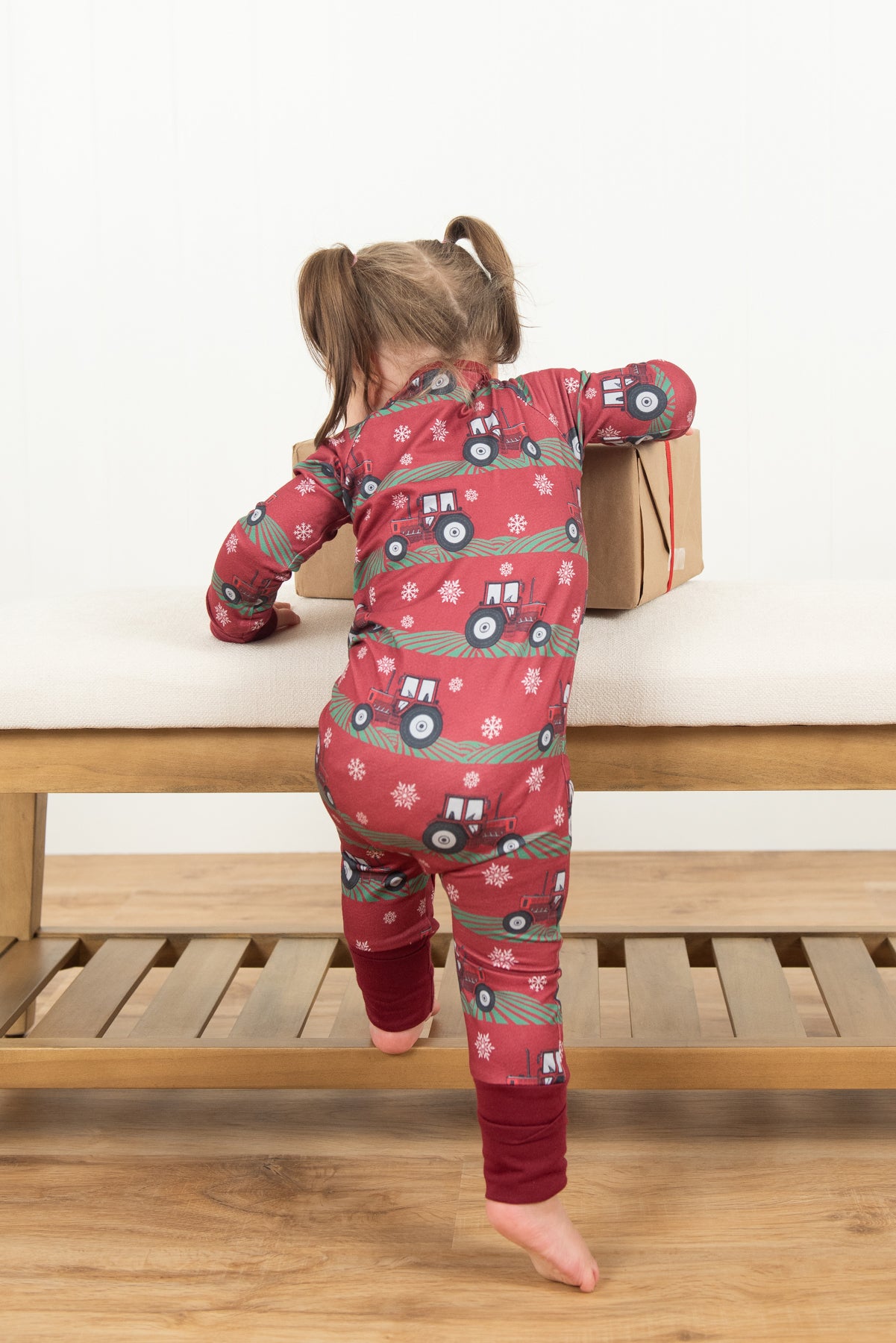 Red Tractor Christmas Baby Zippy *PREORDER*