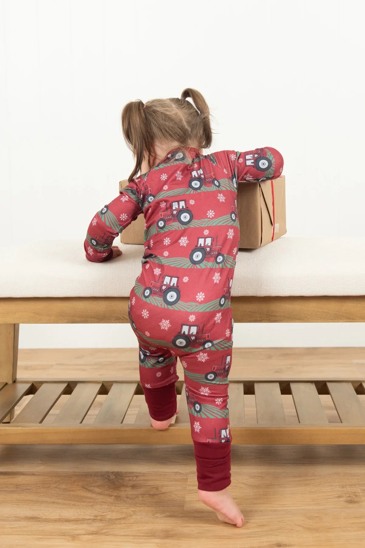 Red Tractor Christmas Baby Zippy *PREORDER*