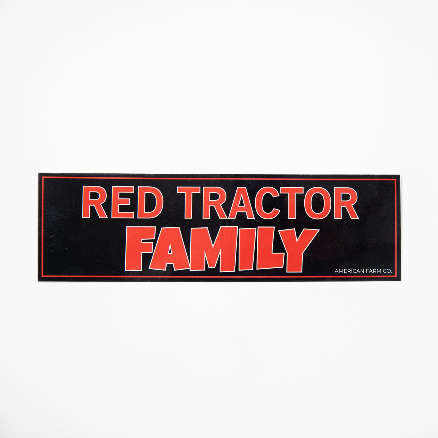 'Red Tractor Family' Bumper Sticker