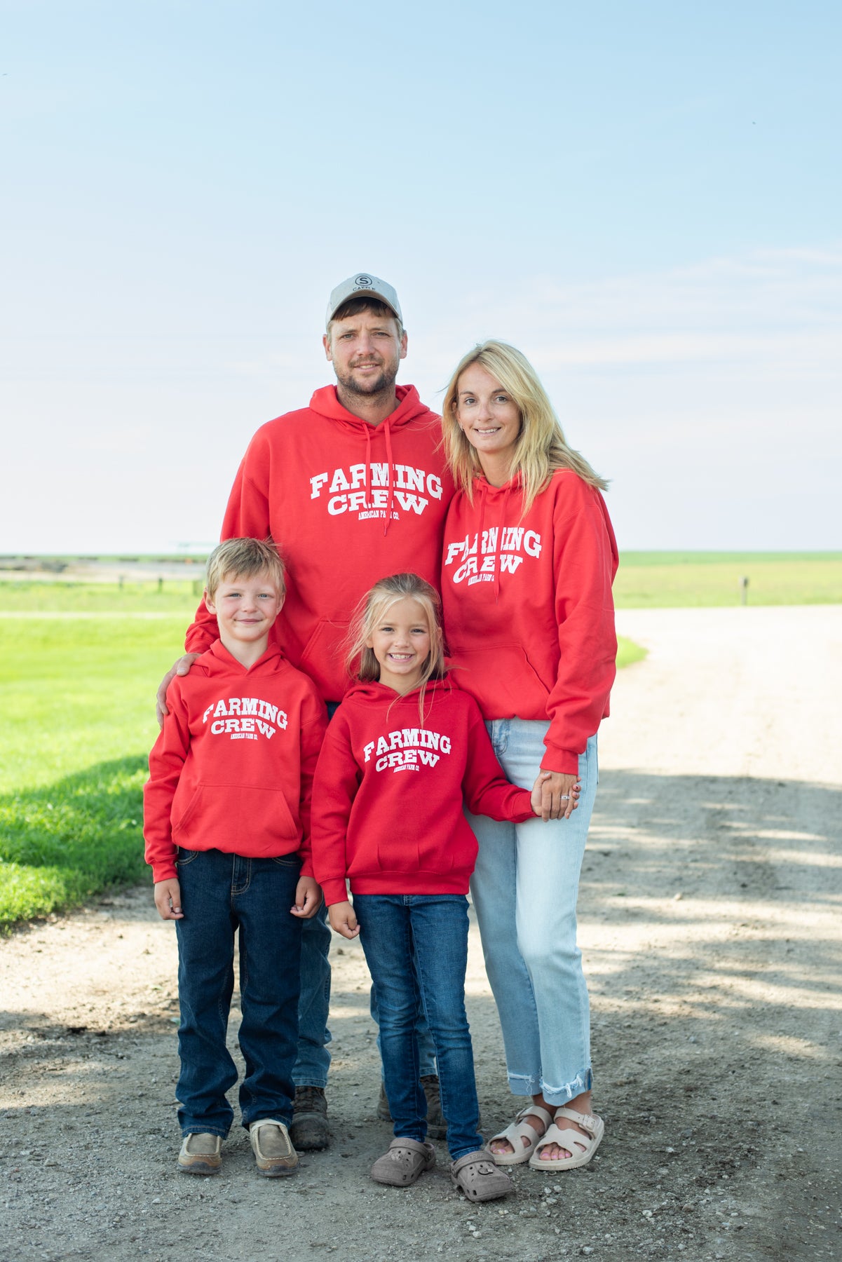 Red 'Farming Crew' Hoodie