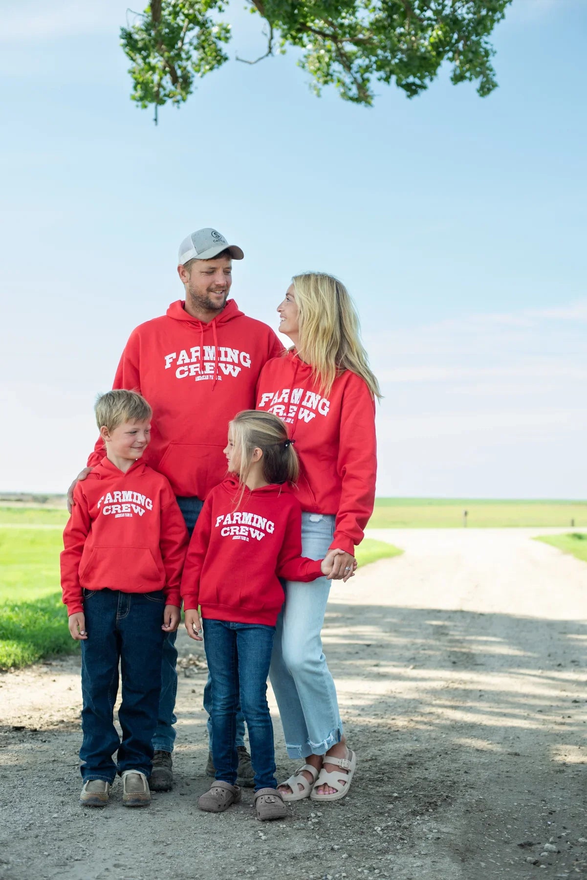Red 'Farming Crew' Hoodie