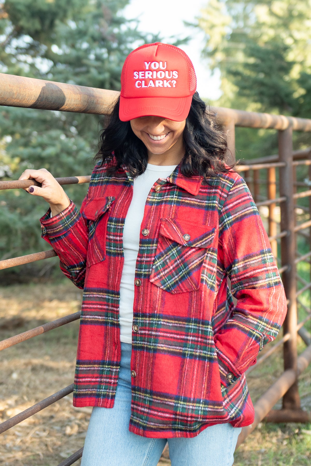 Red, Green, Blue & Yellow Plaid Jacket