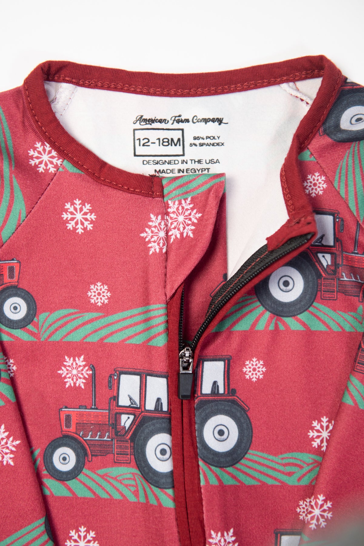 Red Tractor Christmas Baby Zippy *PREORDER*