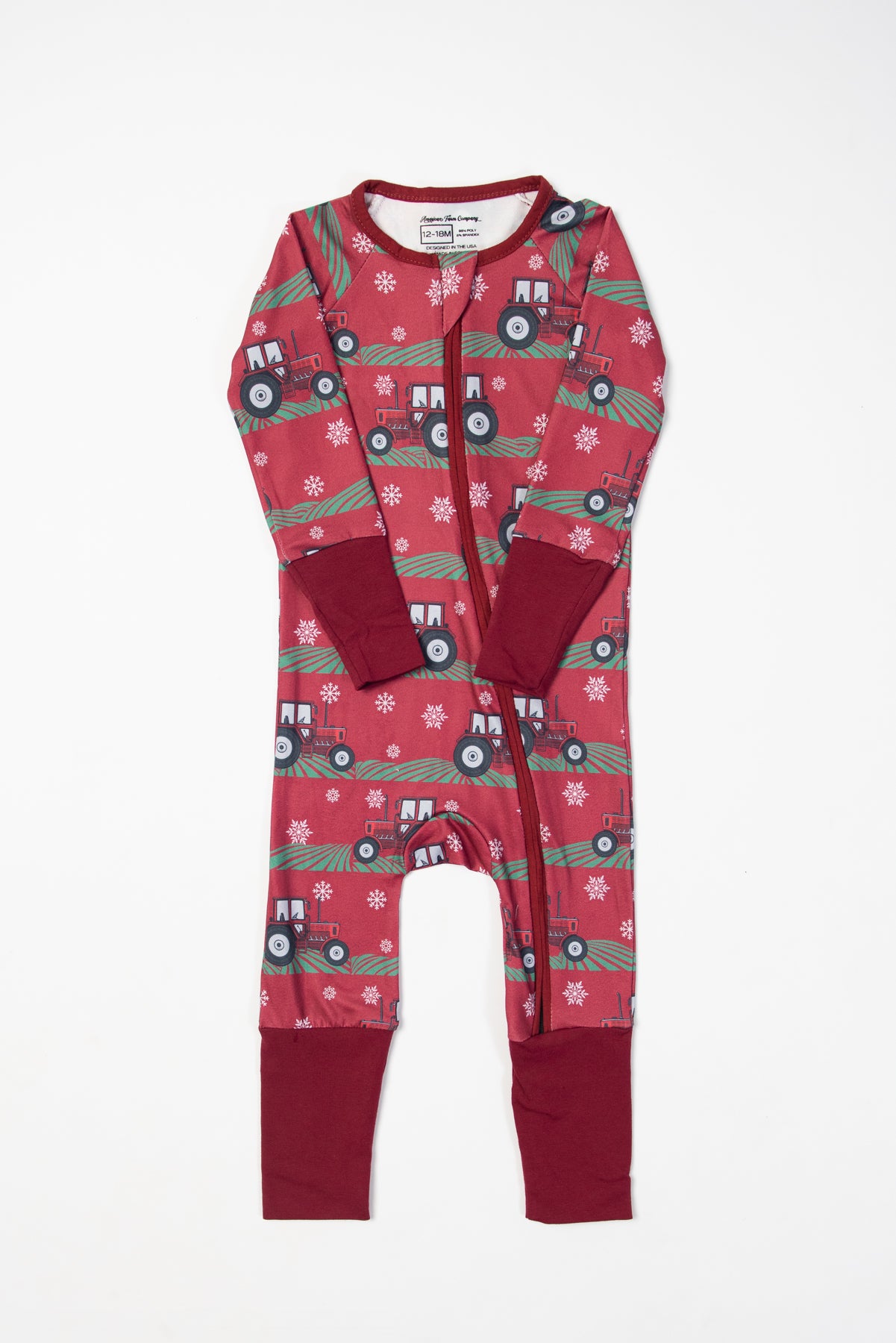 Red Tractor Christmas Baby Zippy *PREORDER*