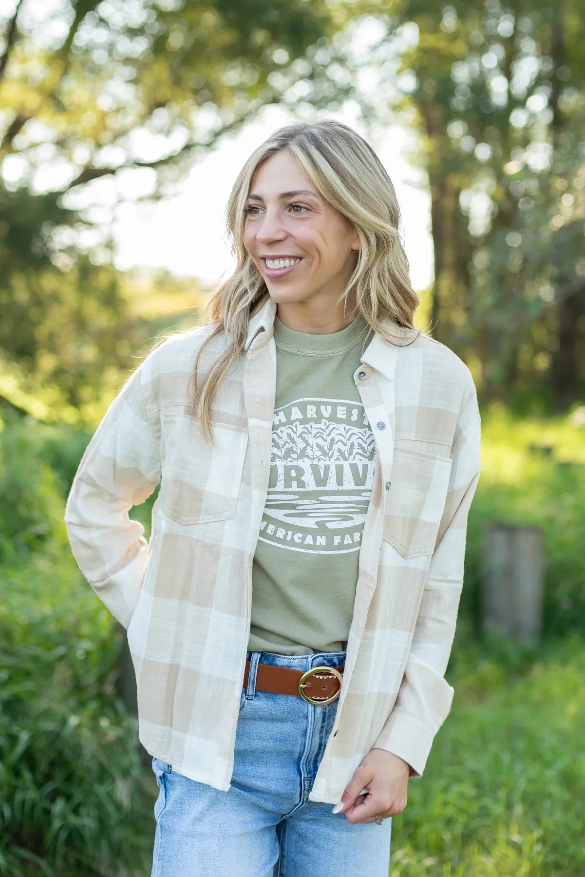 Relaxed Checkered Button-Up Shirt