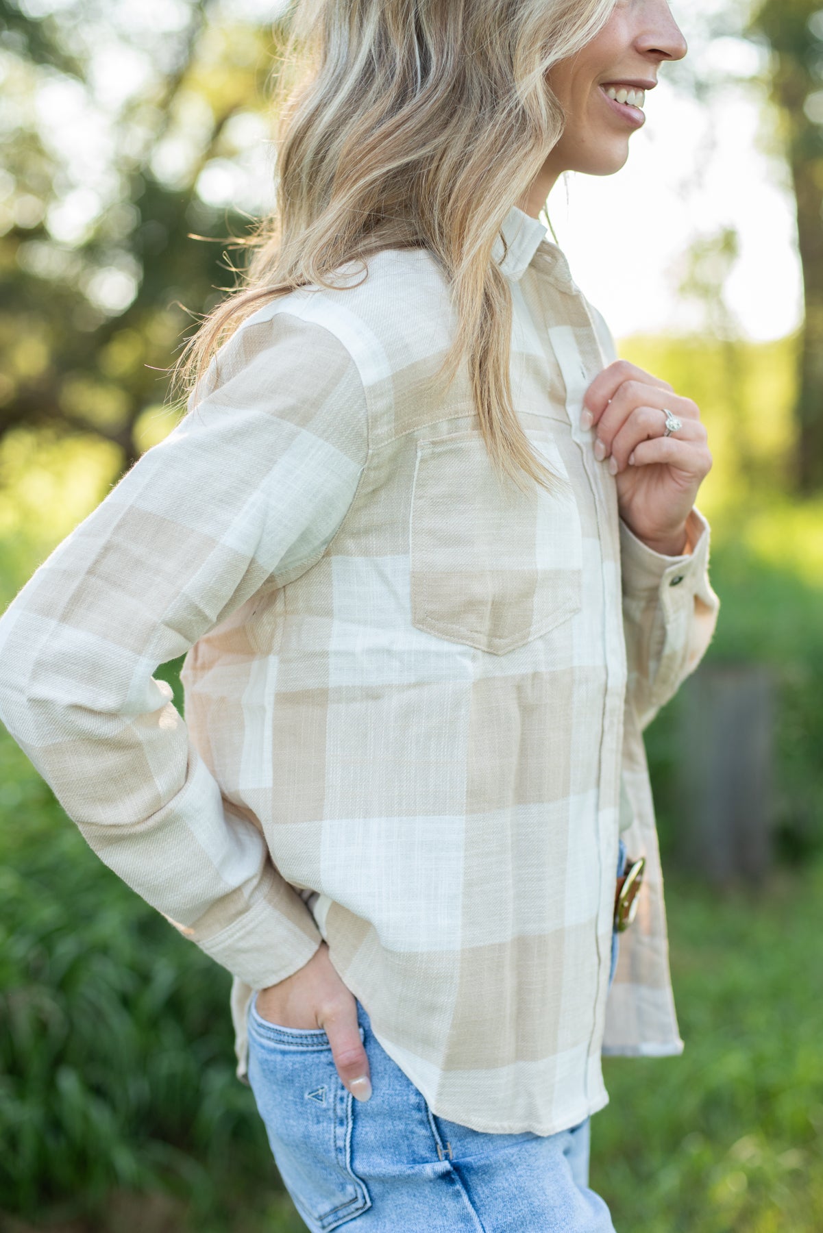 Relaxed Checkered Button-Up Shirt