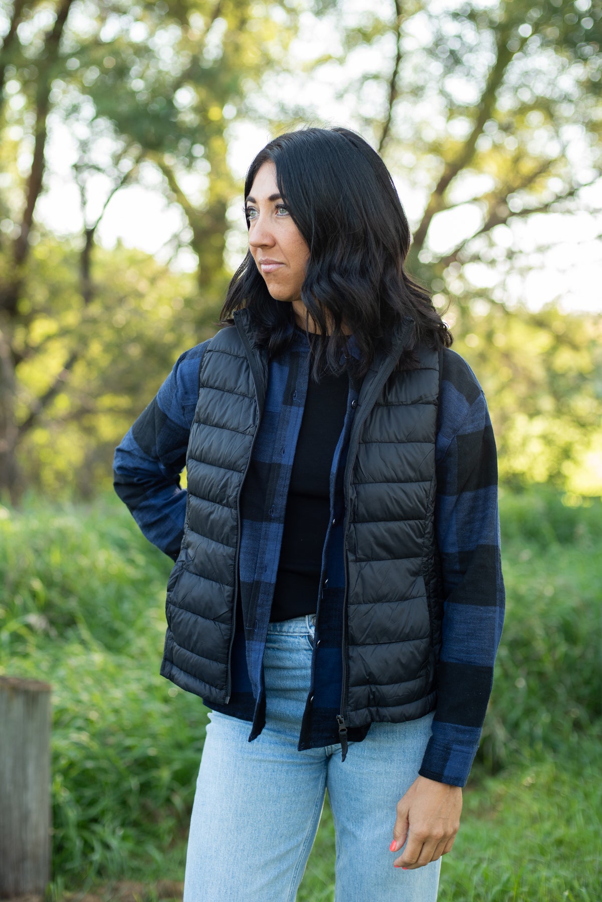 Relaxed Checkered Button-Up Shirt