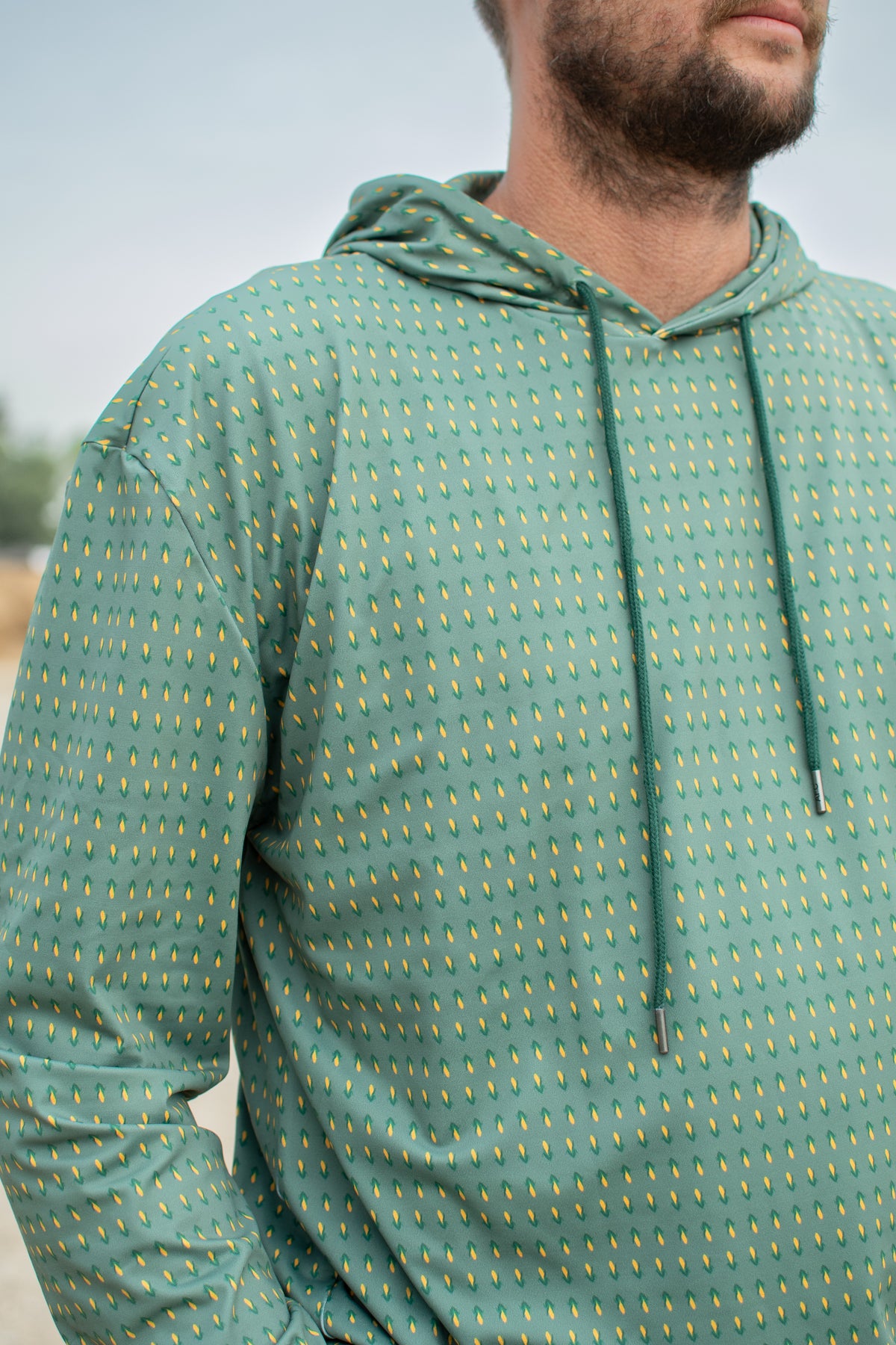 Retro Corn Adult Performance Hoodie