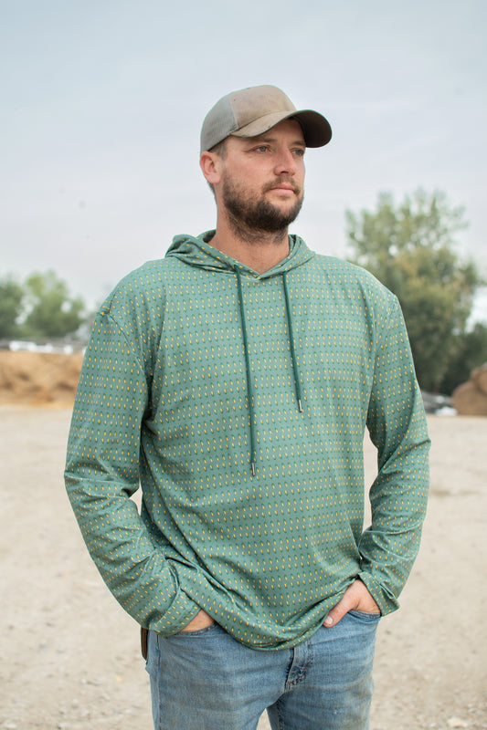 Retro Corn Adult Performance Hoodie