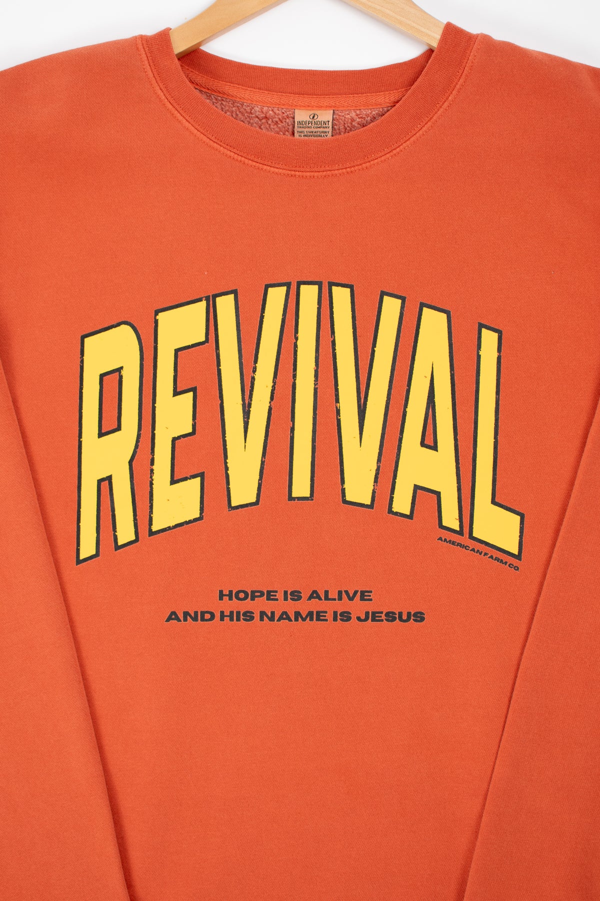 'Revival - Hope is Alive' Rust Crewneck