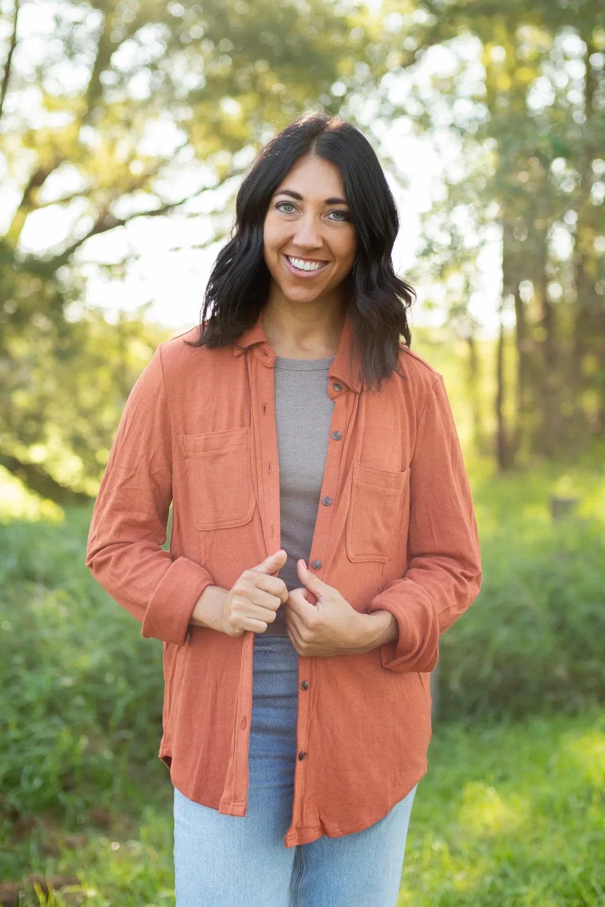 Rust Super Soft Button Up