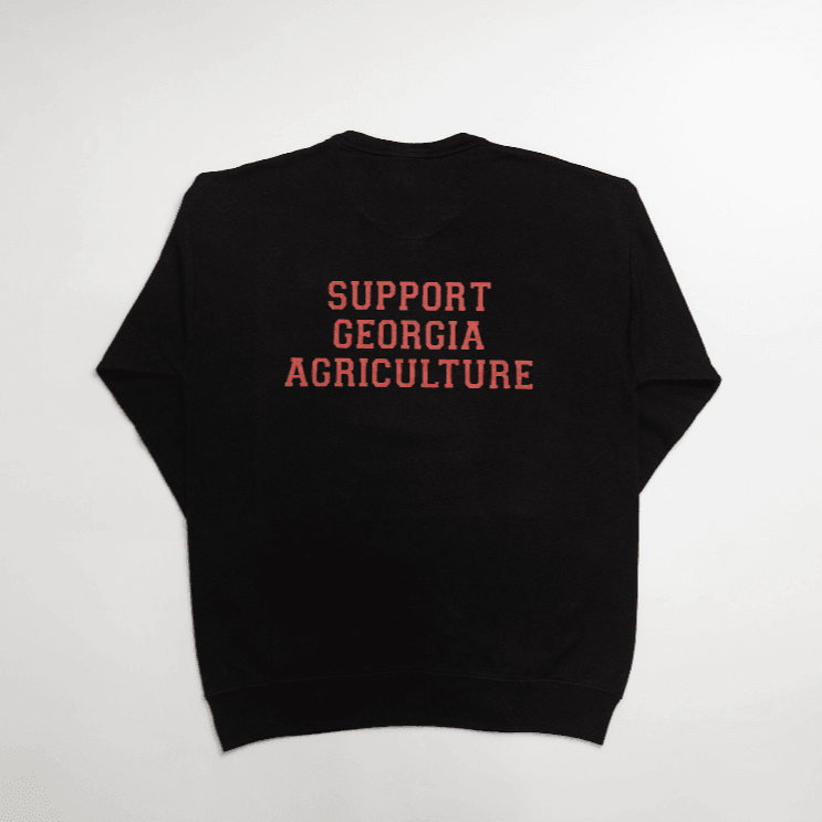 Georgia - State Agriculture Black Crewneck - American Farm Company
