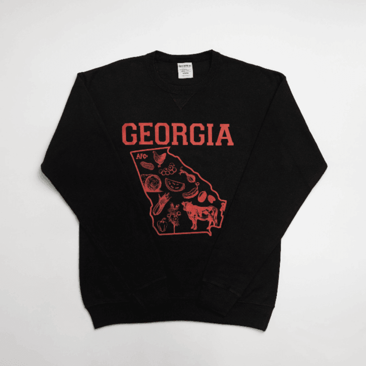 Georgia - State Agriculture Black Crewneck - American Farm Company