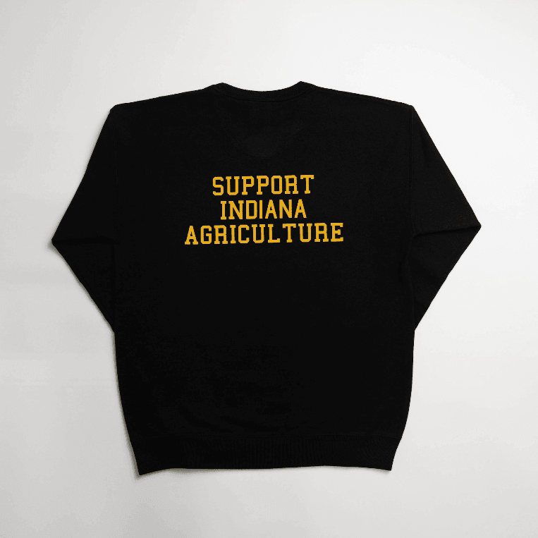 Indiana - State Agriculture Black Crewneck - American Farm Company