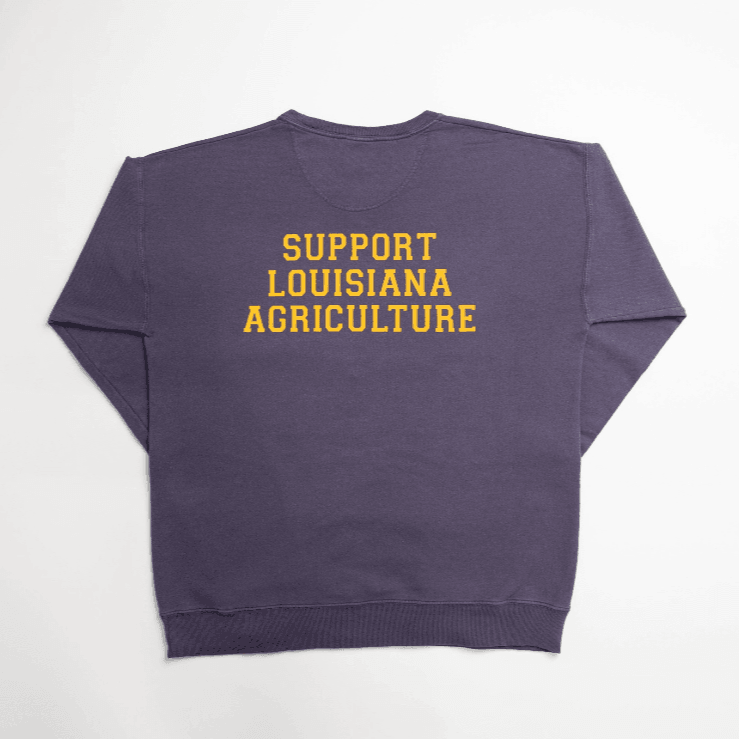 Louisiana - State Agriculture Purple Crewneck - American Farm Company