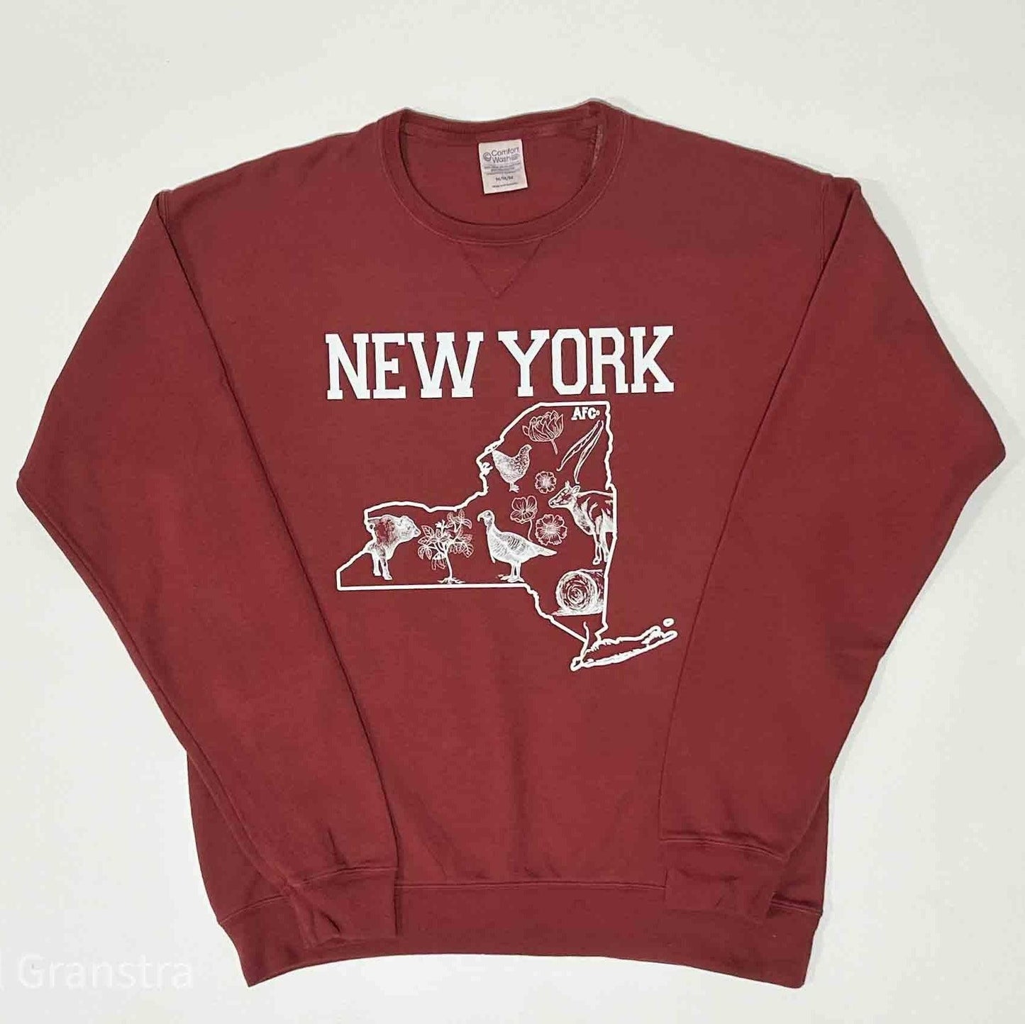 New York - State Agriculture Red Crewneck - American Farm Company