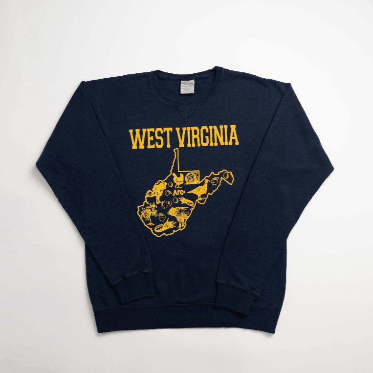 West Virginia - State Agriculture Navy Crewneck - American Farm Company