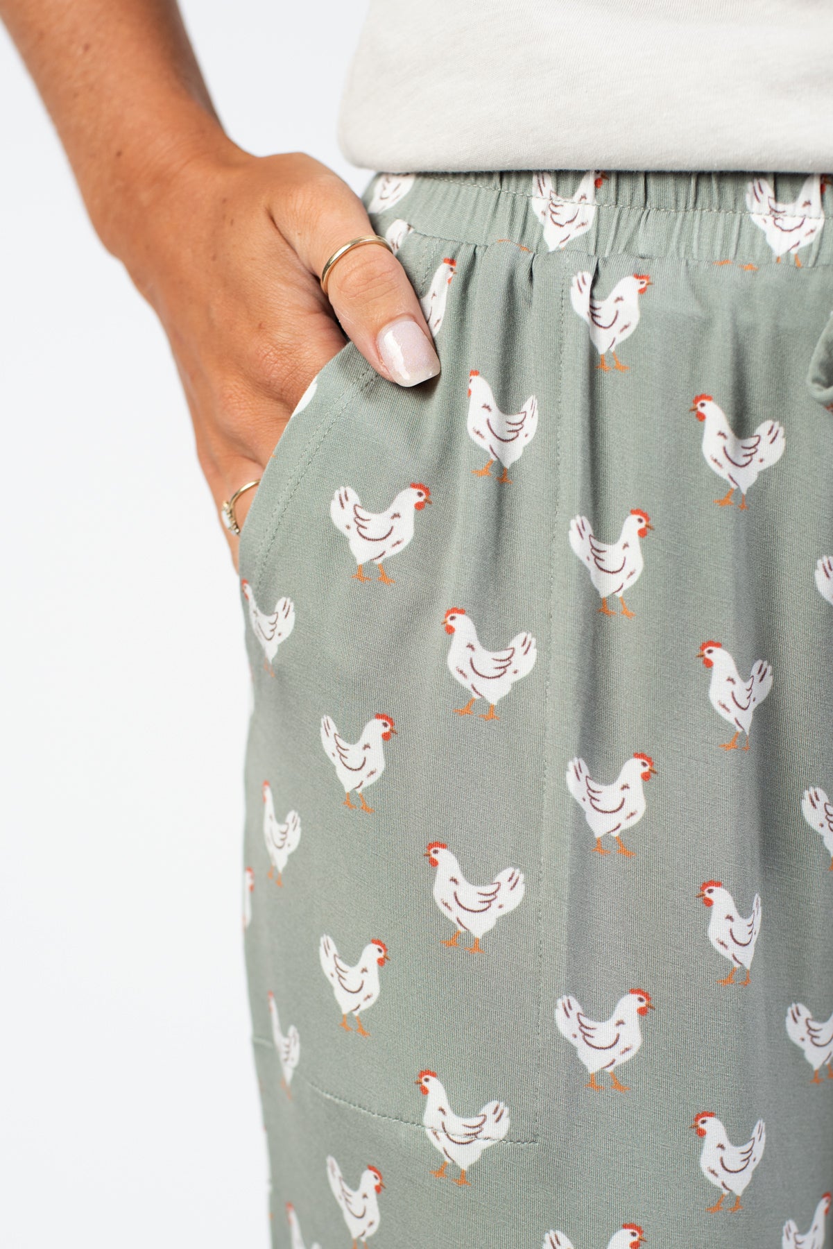 Sage Chicken Adult Bamboo Pajama Pants