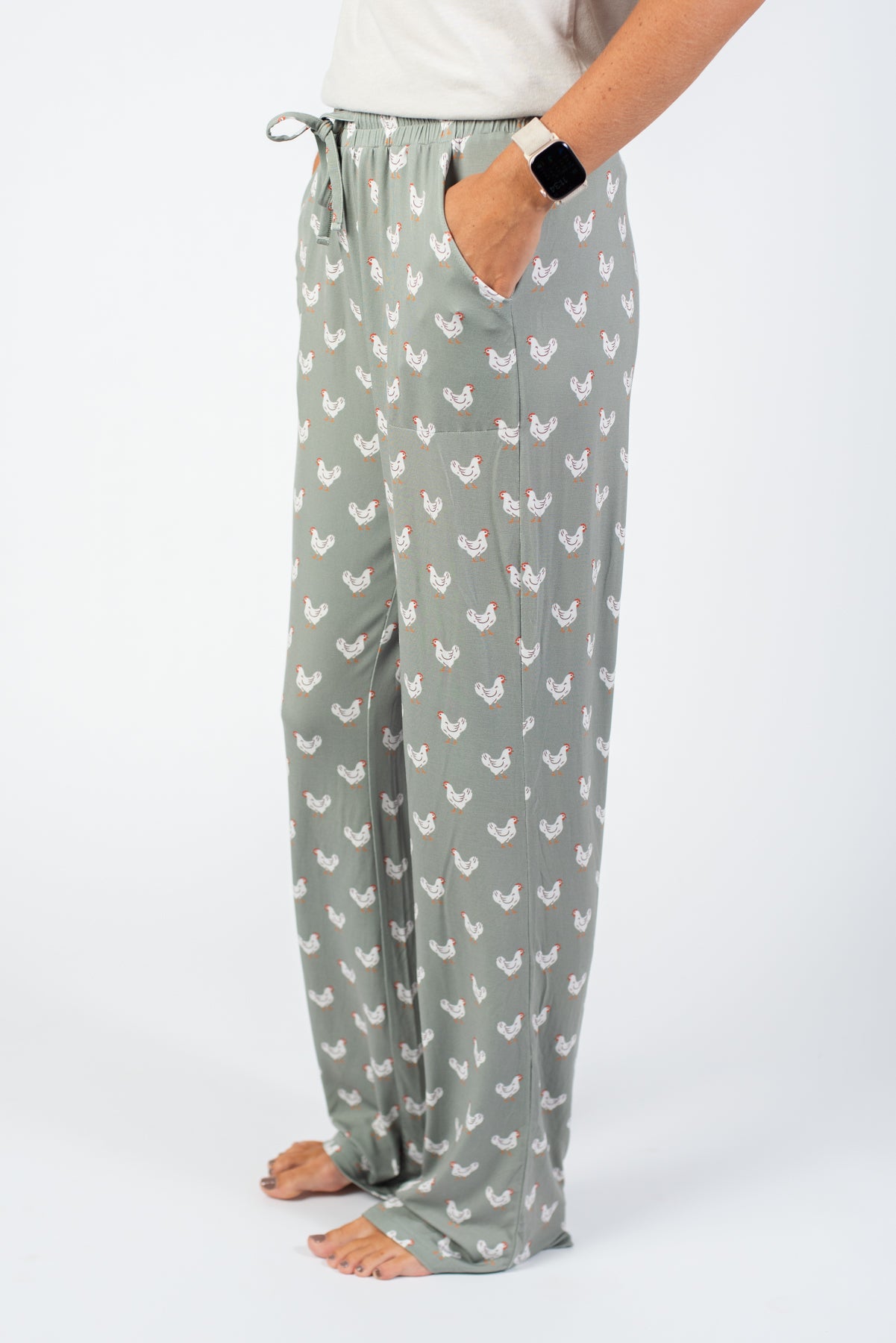 Sage Chicken Adult Bamboo Pajama Pants