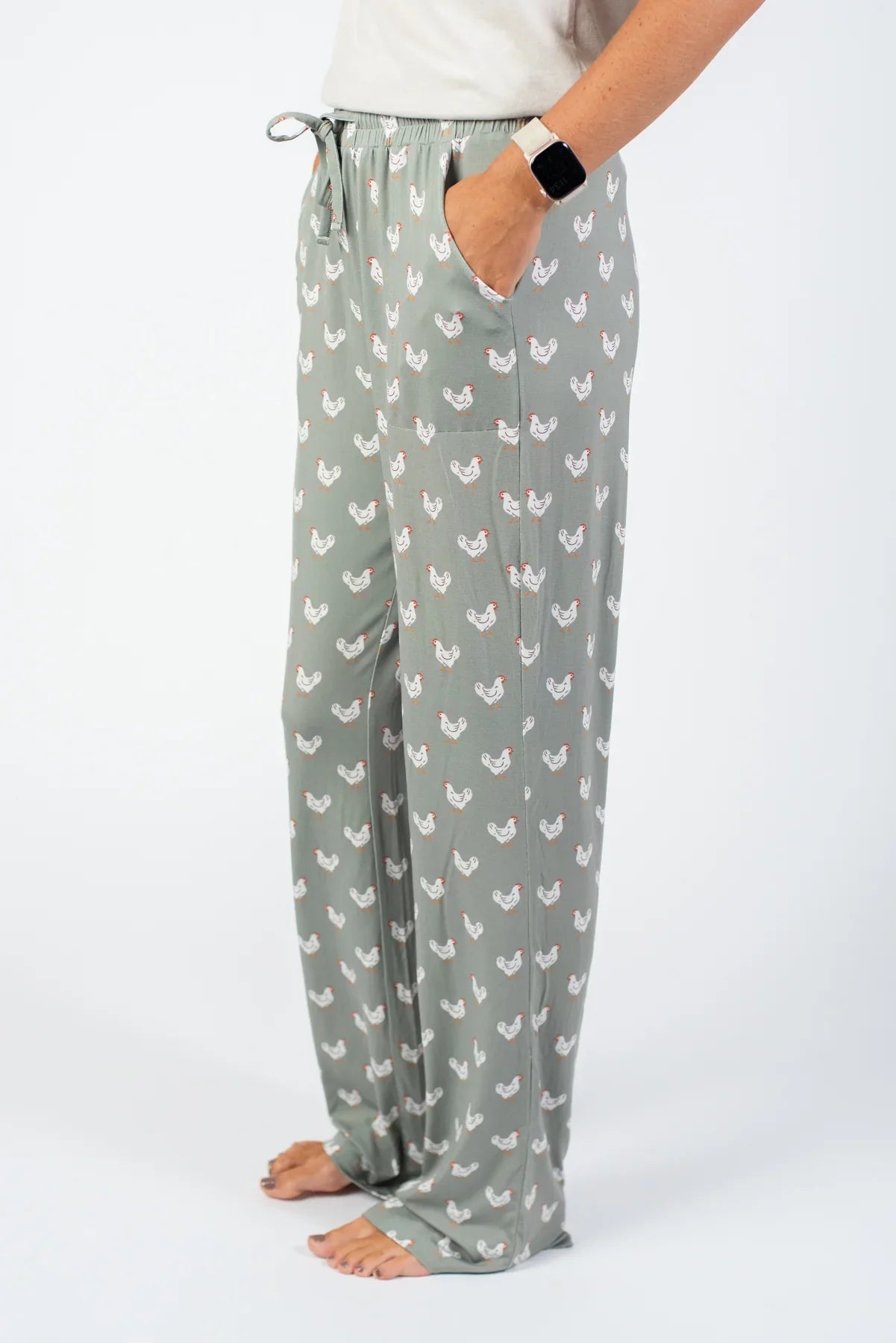 Sage Chicken Adult Bamboo Pajama Pants
