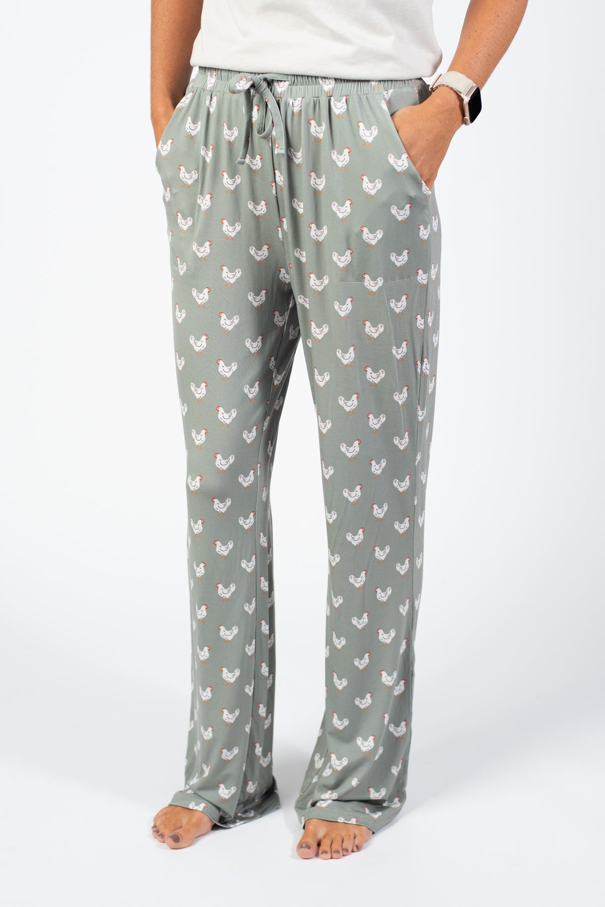 Sage Chicken Adult Bamboo Pajama Pants