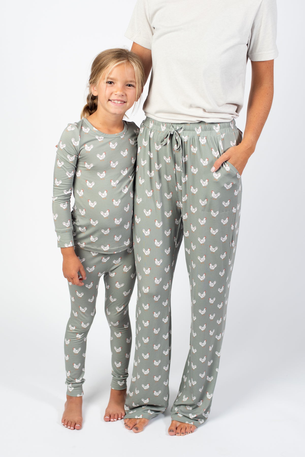 Sage Chicken Adult Bamboo Pajama Pants