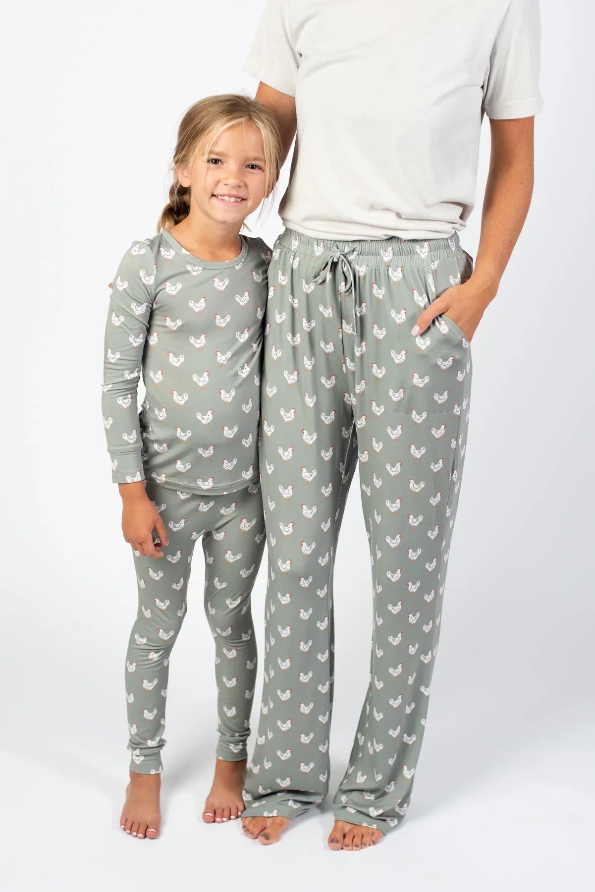 Sage Chicken Adult Bamboo Pajama Pants