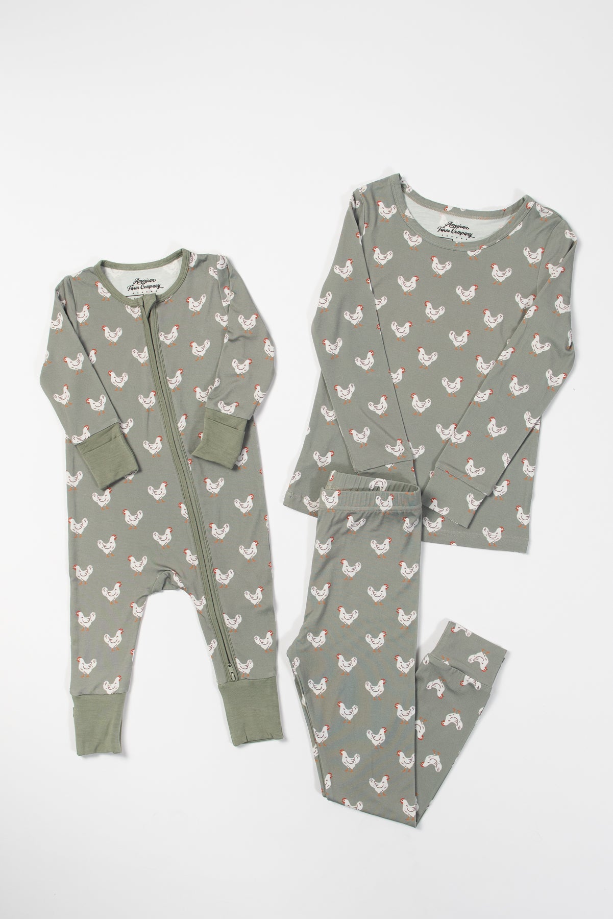 Sage Chickens Bamboo Baby Zippy