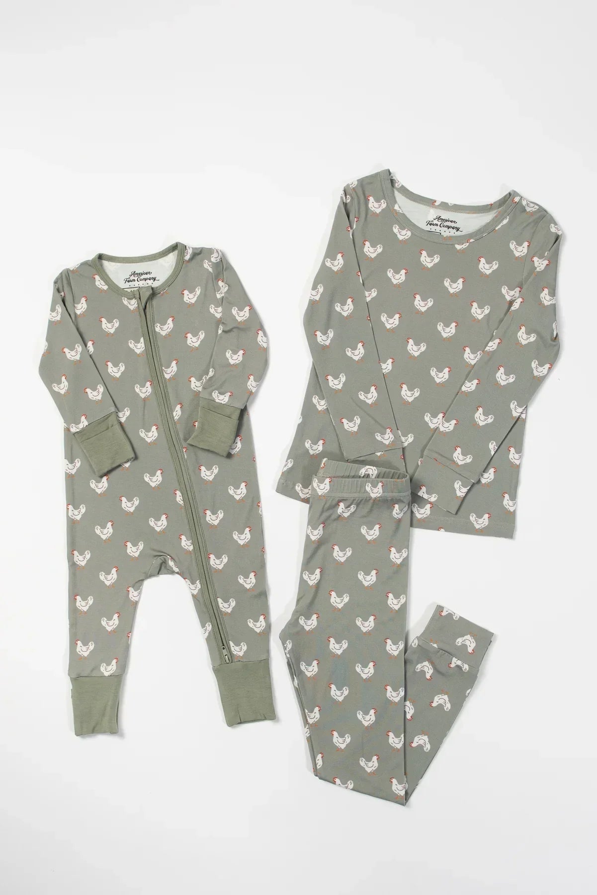Sage Chickens Bamboo Baby Zippy