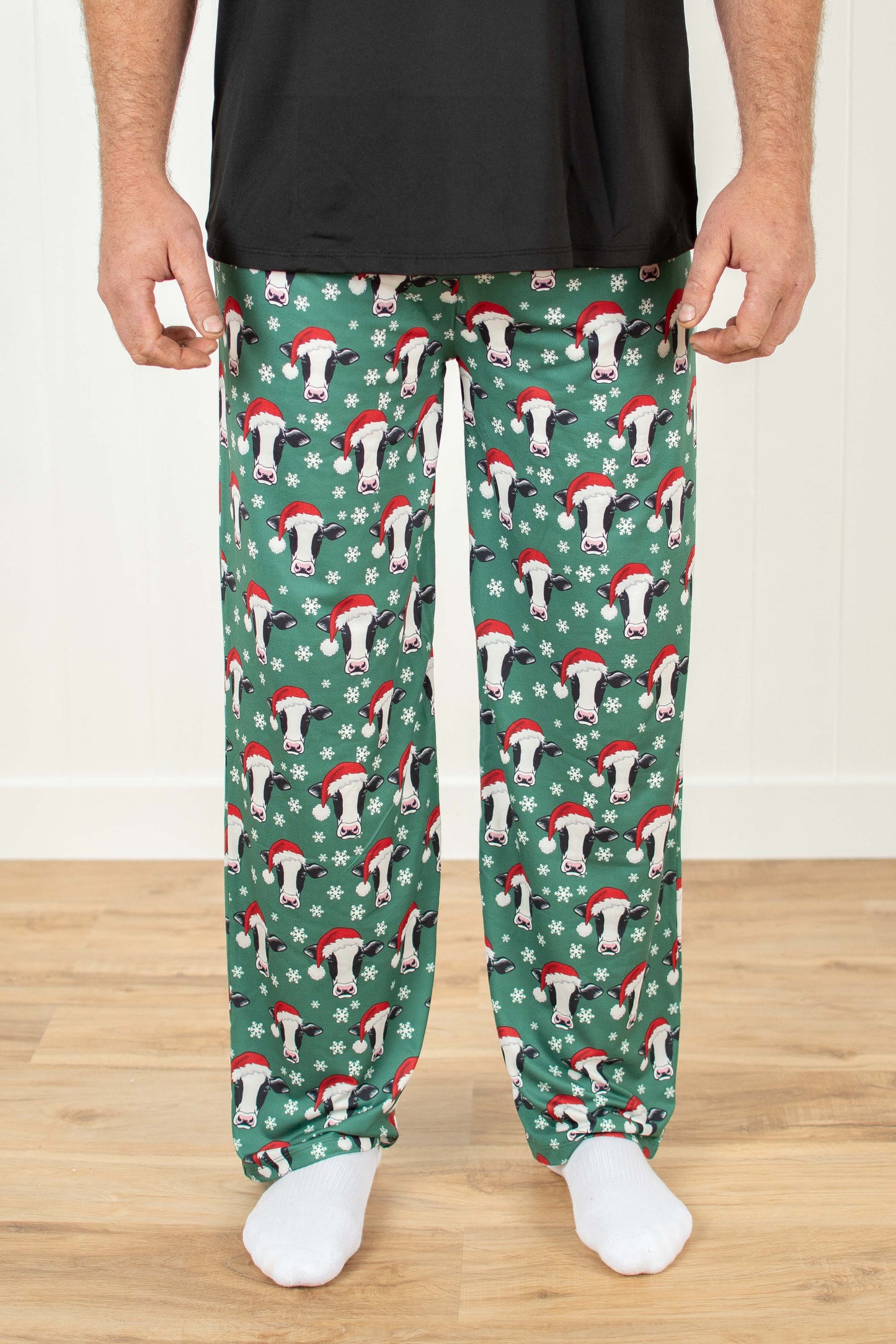 Santa Cows & Snowflakes Adult Pajama Pants *PREORDER*
