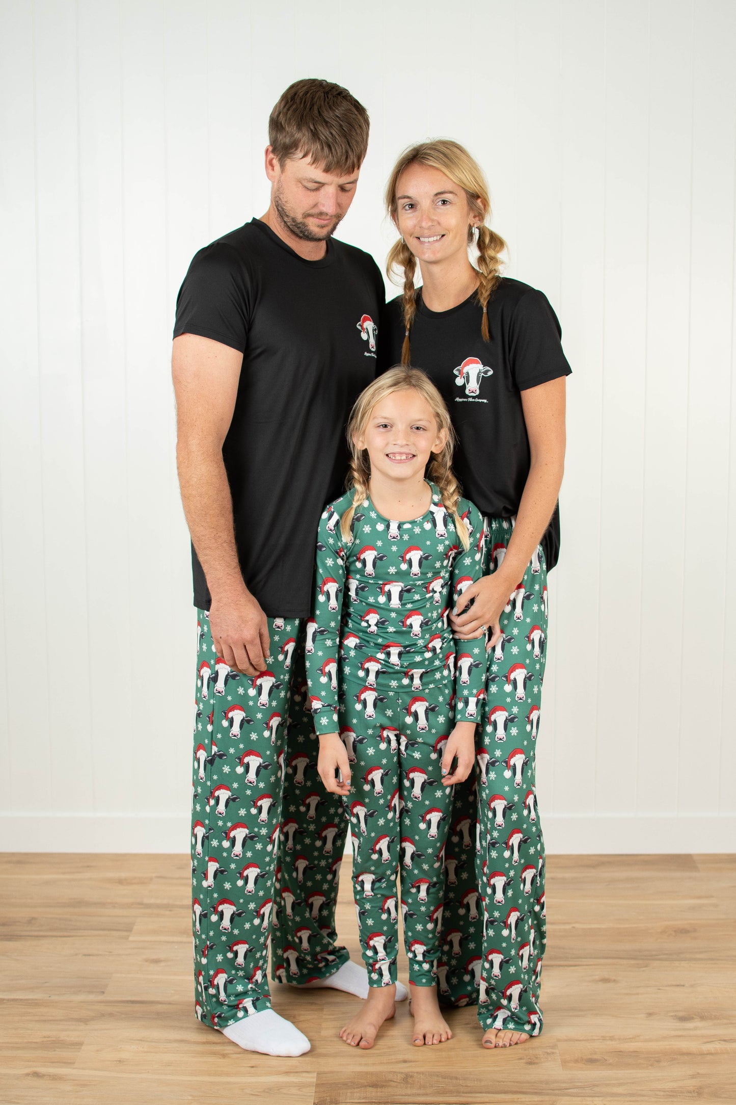 Santa Cows & Snowflakes Toddler/Youth Pajama Set *PREORDER*