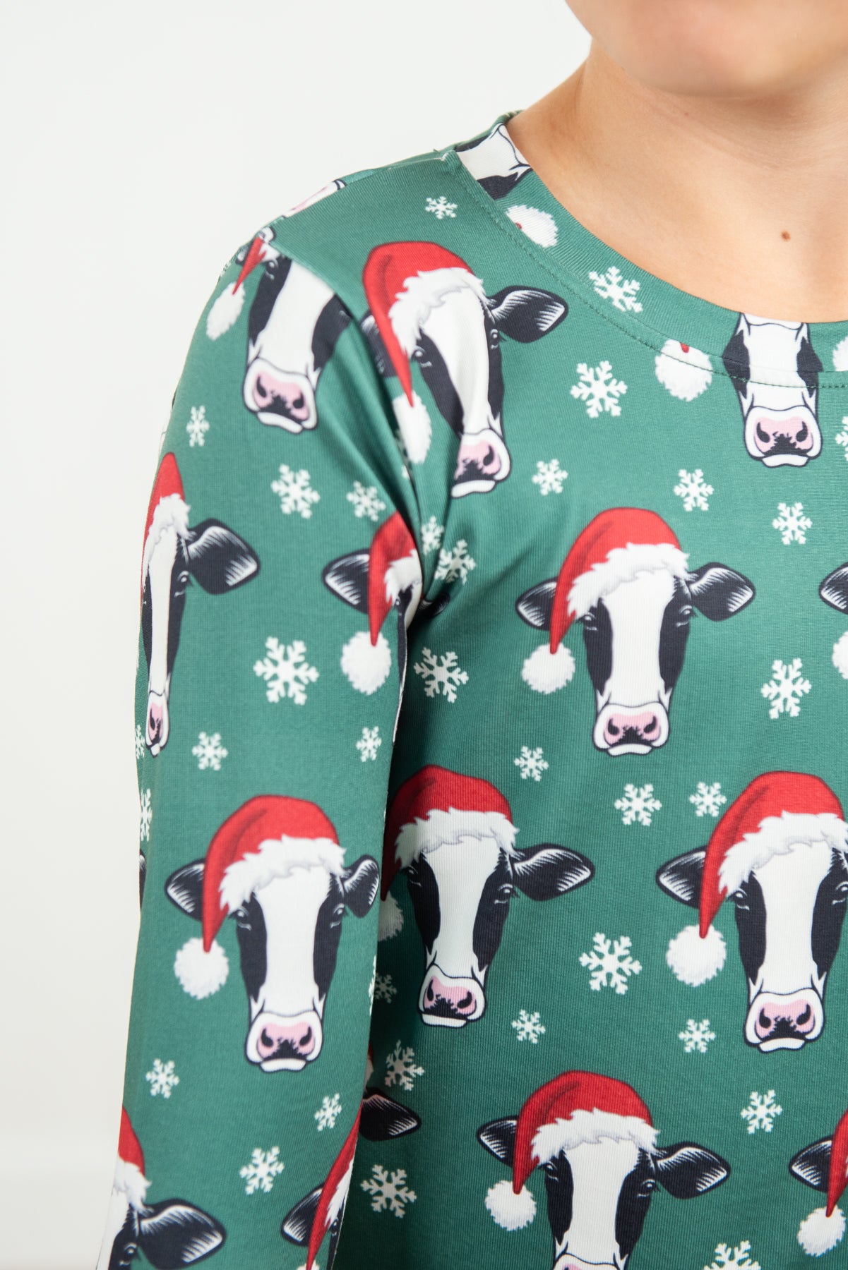 Santa Cows & Snowflakes Toddler/Youth Pajama Set *PREORDER*