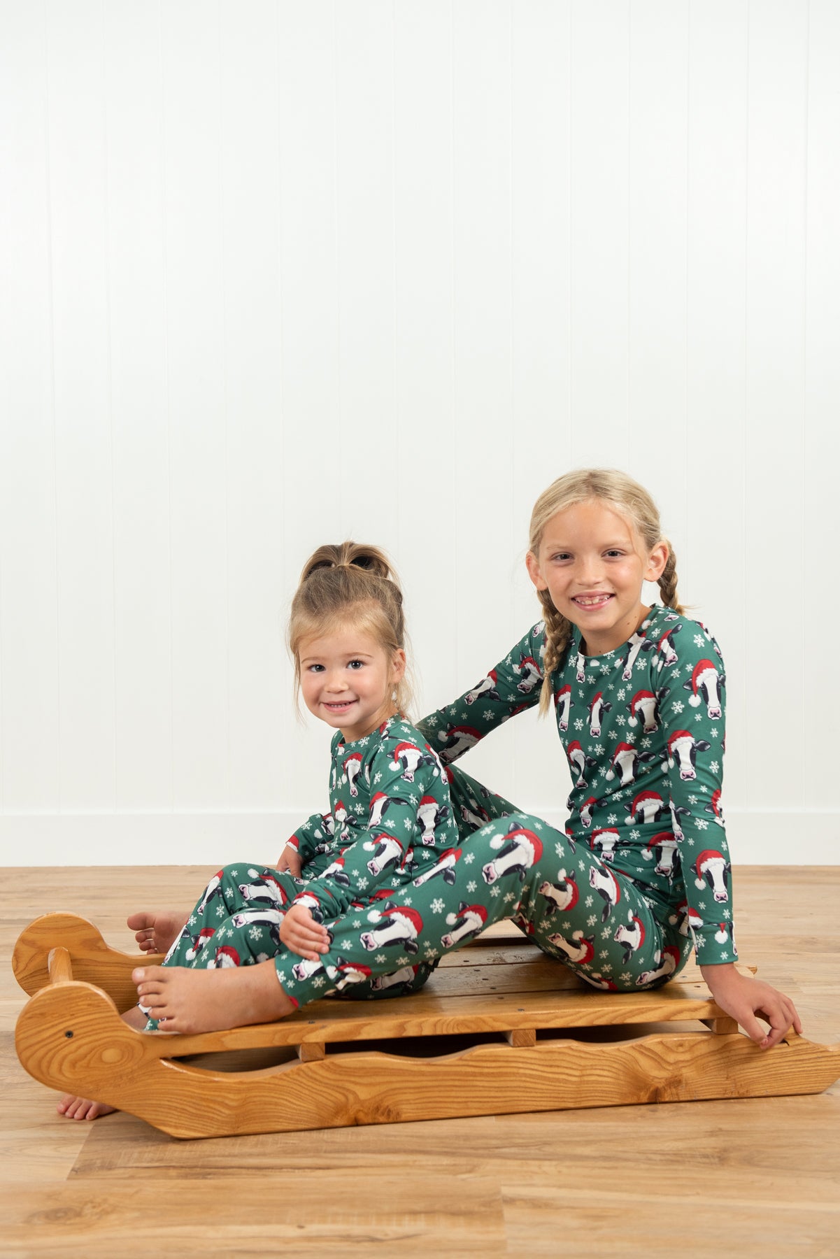Santa Cows & Snowflakes Toddler/Youth Pajama Set *PREORDER*