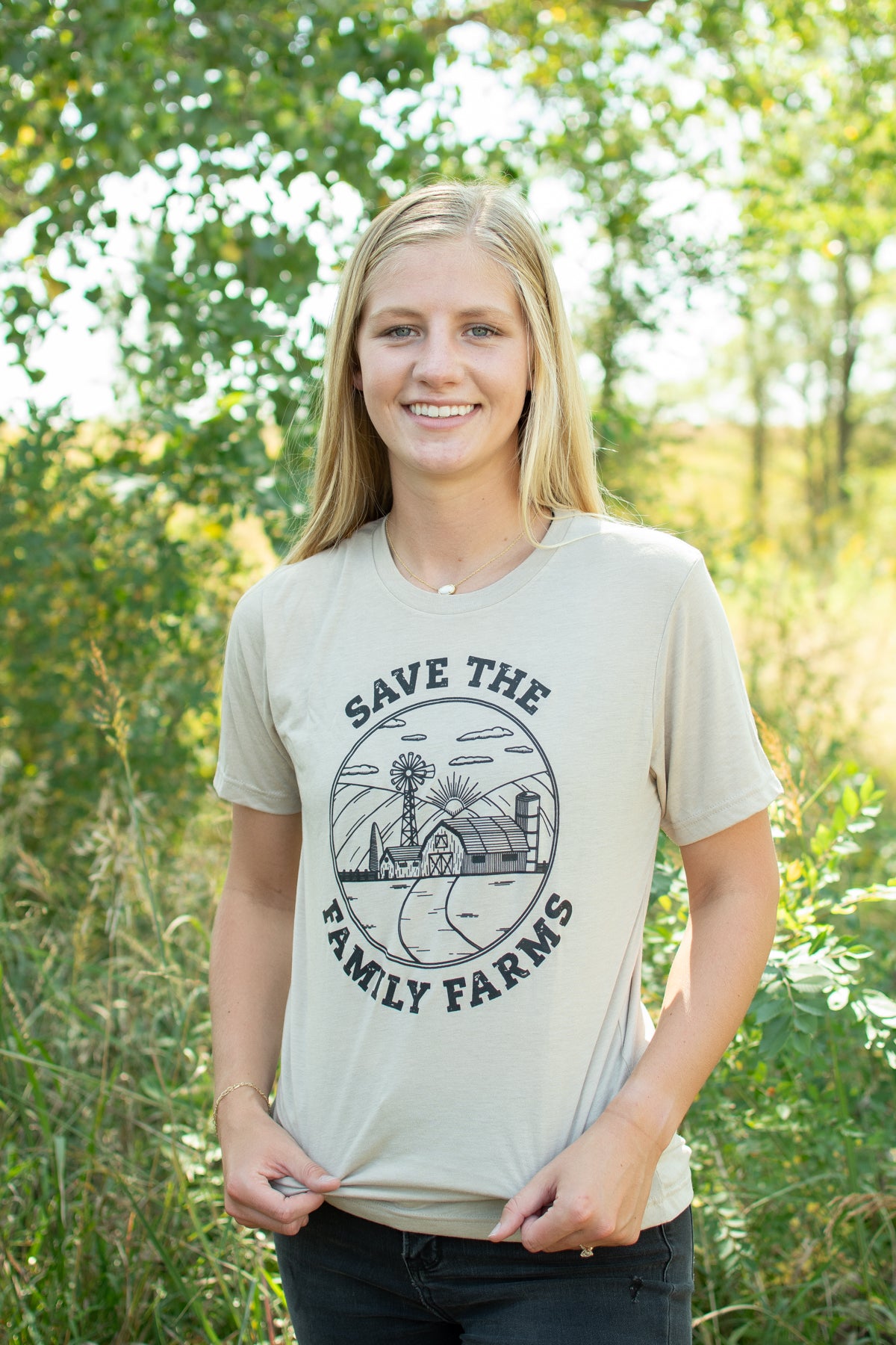 'Save the Family Farms' Tan Tee