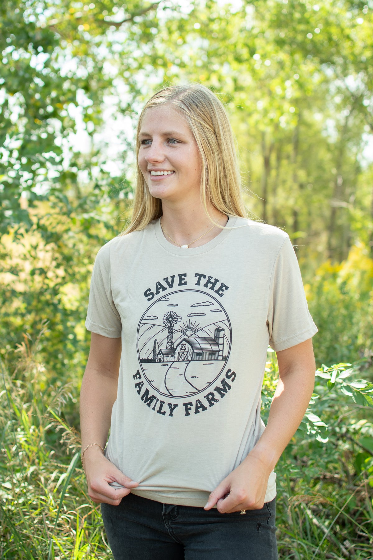 'Save the Family Farms' Tan Tee