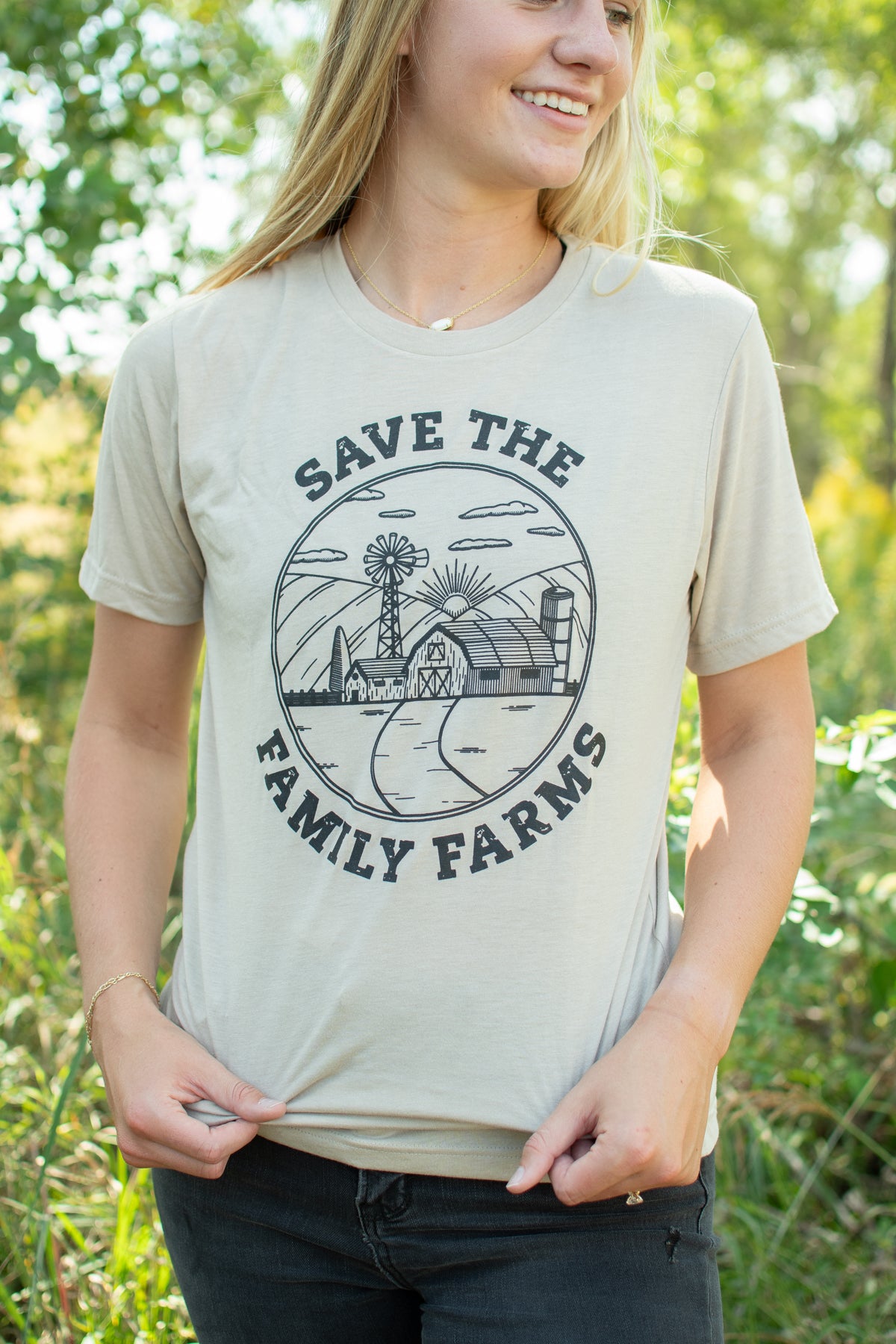 'Save the Family Farms' Tan Tee