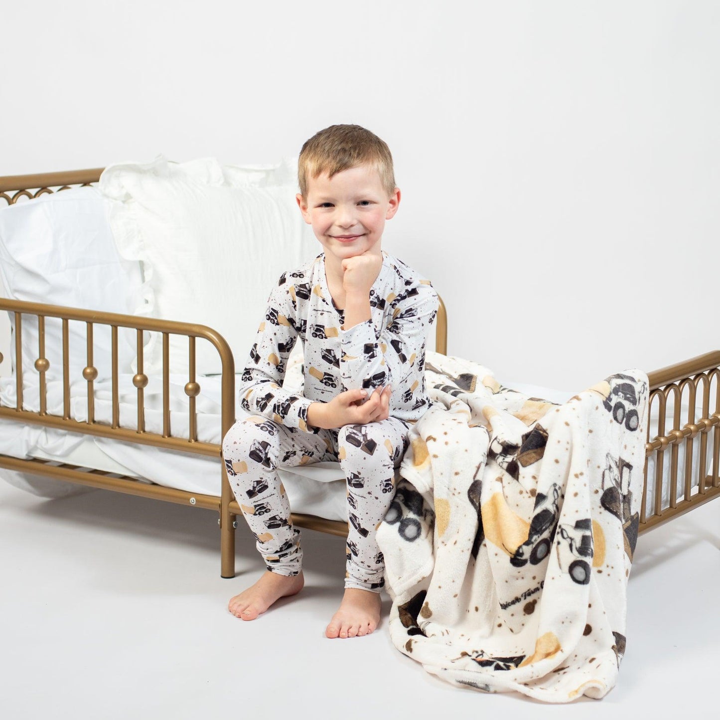Skid Loader Toddler/Youth Bamboo Pajama Set - American Farm Company
