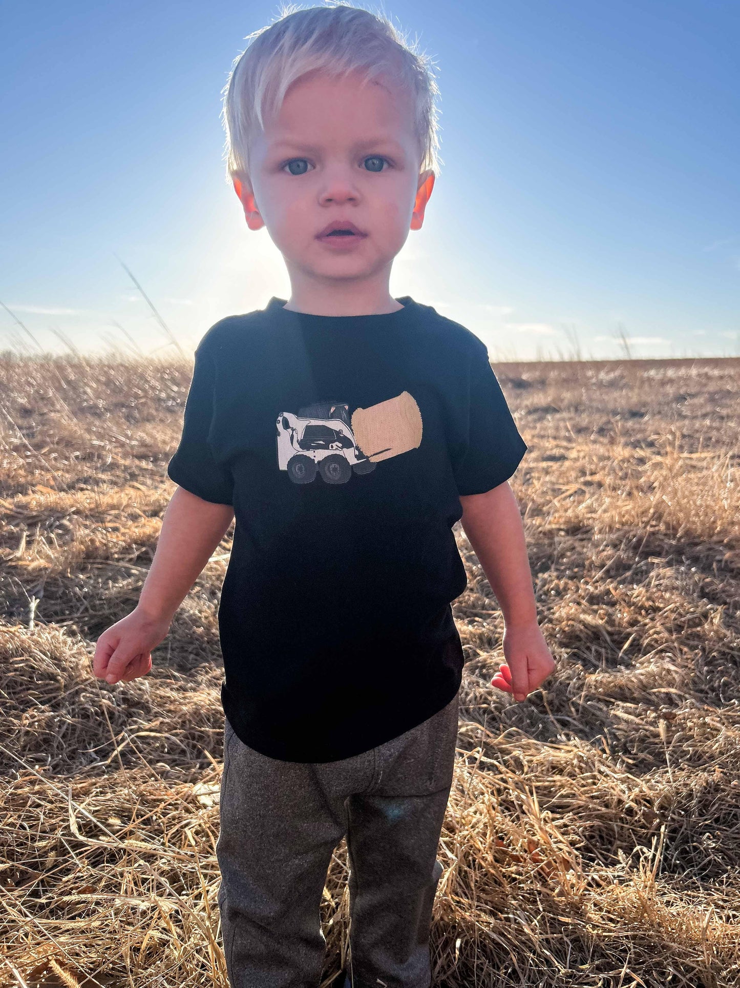 Skid Loader Black Toddler Tee - American Farm Company