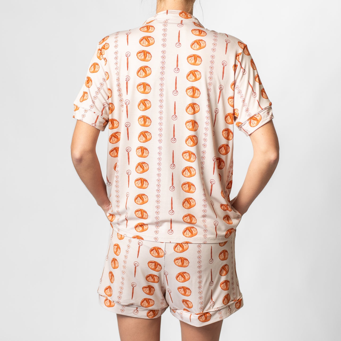 Sourdough Stripe Adult Bamboo Pajama Set